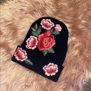 ALDO Rose Patch Embroidered Beanie